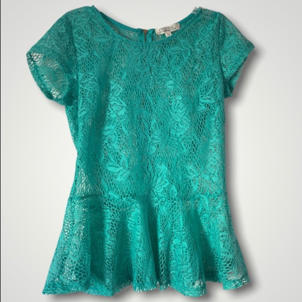 Green mesh top from C’EST TOI in a size medium.